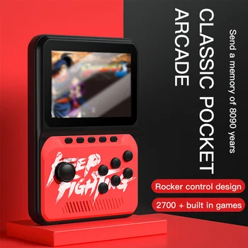 Ретро Портативная Мини Портативная консоль с джойстиком 16-Битный 8 ГБ 3,5-дюймовый ЖК-дисплей Для Видеоигр для детей, Встроенный Эмулятор 2700 Игр 6