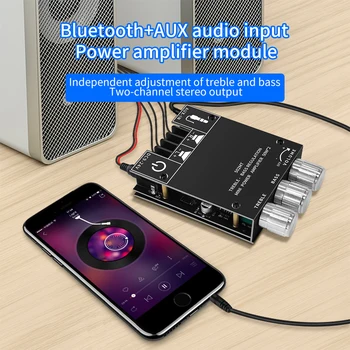 50Wx2, совместимый с Bluetooth, 5 0 Беспроводная регулировка высоких частот, Сабвуферный Динамик, Аудио Стерео Модуль Усилителя для домашнего кинотеатра