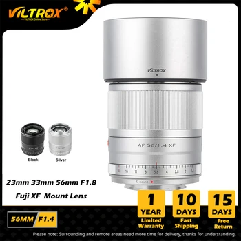 VILTROX 56 мм F1.4 f/1.4 XF Портретный объектив APS-C с автоматической фокусировкой для объектива Fuji Fujifilm X-Mount (серебристый) X-T200 T30 T4 T3 A7 Объектив камеры