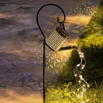 Солнечная светодиодная лейка с подсветкой Разбрызгивает Волшебный Водонепроницаемый душ Светодиодный фонарь для наружного освещения сада Лампа для ландшафта лужайки
