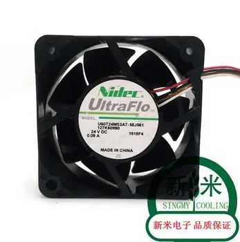 Оптовая продажа: оригинальный NIDEC U60T24MS3A7-58J561 24V 0.09A 6025 6CM 60 *60* 25MM 4-линейный вентилятор охлаждения