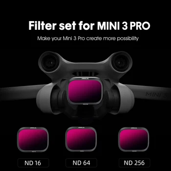 Для DJI Mini 3 Pro/Mini 3 Комплект Фильтров для объектива камеры Фильтр БПЛА ND16/64/256 CPL CND16 Mini 3 Аксессуары для оптических стеклянных Линз