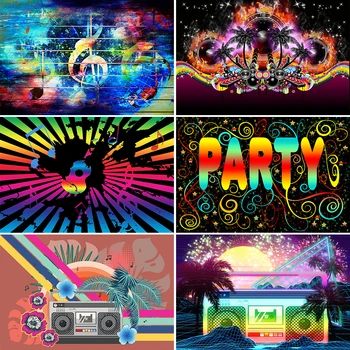 Фон для фотосъемки Bonvvie в стиле 90-х 80-х Граффити, диско, хип-хоп, декор для вечеринки по случаю дня рождения, фон для фотостудии