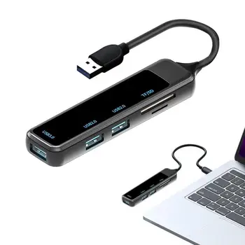 USB-концентратор 4 Порта USB 3.0 Концентратор-разветвитель Высокоскоростной Адаптер Type C-разветвитель USB-док-станция-расширитель OTG Для Xiaomi Для ПК Huawei Компьютер